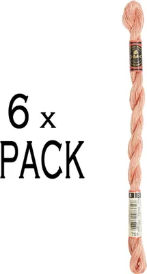 Zdjęcie produktu dla 6x DMC Trimming Yarn grubość 8, 25 m, 115ar/8-758