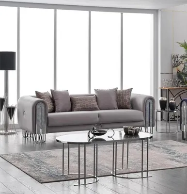 Produktbild von Sofa Luxus Textil Wohnzimmer Dreisitzer 3 Sitz Möbel Couch 240cm Stoff