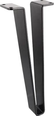 Produktbild von WAGNER Möbelbein/Sofafuß V-STYLE - 13 x 40 x 210 mm, Stahl schwarz matt, filigran, Retro Look, Loft Charakter - 12062001
