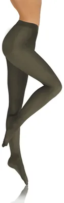 Imagen del producto de Medias para mujer, color verde, opacas, de microfibra, 70 den, talla M, color caqui