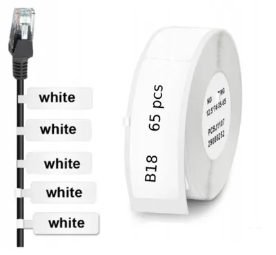 Image de EDIBAZZAR | NIIMBOT B18 Étiquettes autocollantes Blanc pour câble