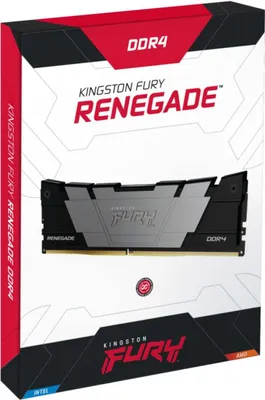 Produktbild von Kingston Technology FURY 32GB 3600MT/s DDR4 CL16 DIMM (2er-Kit) 2RX8 Renegade Black, 32 GB, 2 x 16 GB, DDR4, 288-pin DIMM