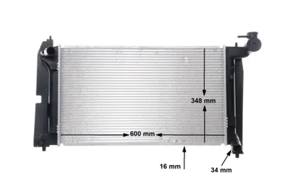 Produktbild von MAHLE CR 1526 000S Kühler Wasserkühler Motorkühler für TOYOTA COROLLA (ZZE12, NDE12, ZDE12) COROLLA Kombi (E12J, E12T) COROLLA Verso (ZDE12, CDE12)