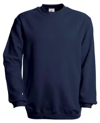 Image de Sweat-shirt unie B&C à col rond FK151 (S) (bleu marine)