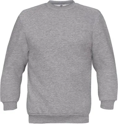 Produktbild von B & C Herren Sweater Sweatshirt Rundhals Pullover Pulli langarm, Größe:2XL, Farbe:Heather Grey