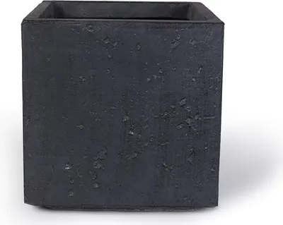 Produktbild von KÖHKO® Blumenkübel aus Fiberglas Pflanztopf 32x32x31 cm dunkelgrau Quadrat