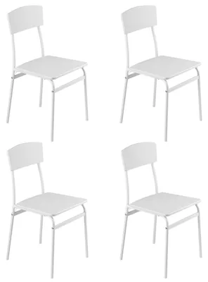 Imagen del producto de Juego de 4 sillas de comedor, diseño moderno y ergonómico