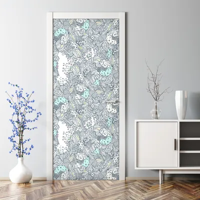 Produktbild von Dekorative Abnehmbarer Wandsticker Tapete Türtapete selbstklebend Pastell Abstraktion 85 x 200 cm