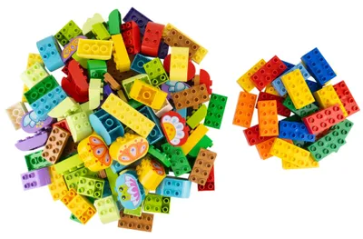 Produktbild von LEGO® Duplo 100 Baustein + 25 2x4 Steine Bunt NEU! Menge 125 Stück