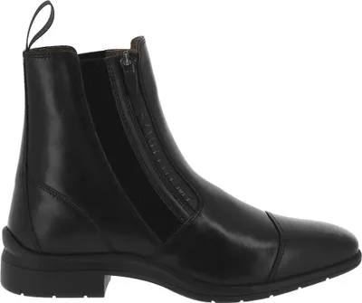 Image de EQUITHÈME Femmes Sporty Bottines avec fermeture éclair en cuir de vache noir, Couleur:noir, Taille:40