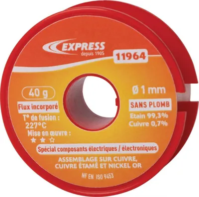 Image de Bobines de fil d’etain 11964 1 mm 99,3 % 40 g