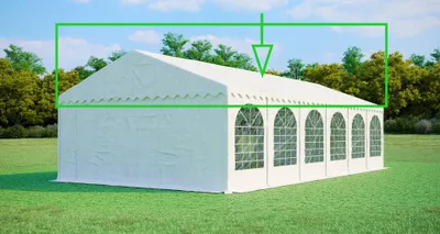 Image de Toit de rechange pour tente de réception 6x12 m MAX+ – PVC 550 g/m², hauteur latérale 2,6 m, sans structure - Blanc