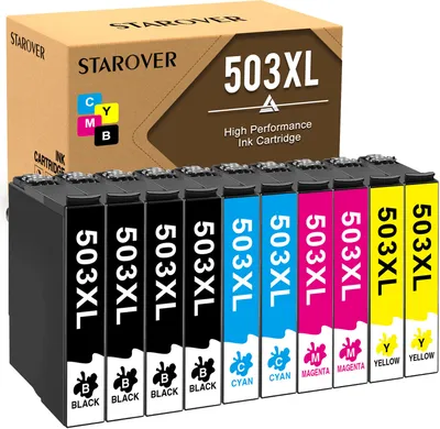 Produktbild von 10PK Epson 503 XL Druckerpatronen kompatibel für Epson 503xl Multipack Tintenpatrone für Epson Workforce WF-2960DWF WF-2965 DWF XP 5200 XP 5205