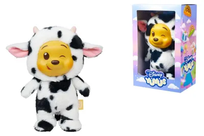 Image de Winnie l'Ourson, peluche YUYUS, Winnie l'Ourson, vache, 28 cm