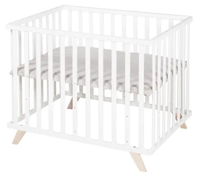 Immagine prodotto di box roba 'Lil Planet grey', 75x100 cm, box con inserto protettivo e legno bianco