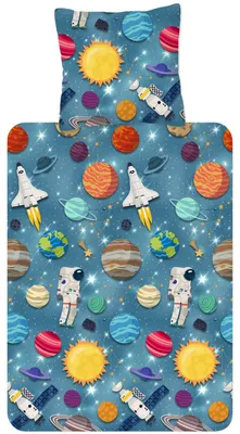 Produktbild von ESPiCO Bettwäsche Trendy Bedding Spaceworld Flanell 135 cm x 200 cm
