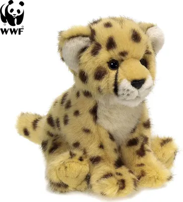 Produktbild von Plüschtier Gepard (sitzend, 19cm) lebensecht Kuscheltier Stofftier Raubkatze