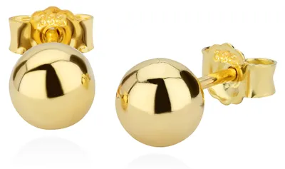 Produktbild von NKlaus Paar Kugel-Ohrstecker, 333 Gelbgold, 8 Karat, glänzend, Damen, 6mm