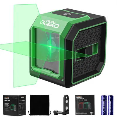 Laserniveau, selbstnivellierend, 2 AA-Batterien, grün