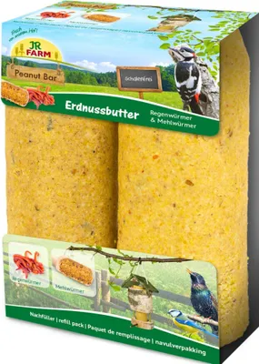 Produktbild von JR FARM Erdnussriegel mit Mehlwürmern und Zuckermückenlarven 700g, 2 Stück