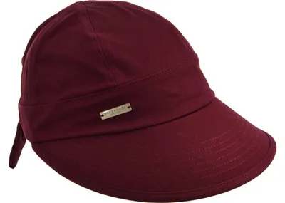Seeberger Schildkappe aus 100% Baumwolle mit Schleife hinten in lila