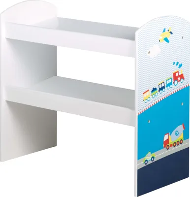 Obrázek produktu pro roba Play Shelf 'Racing Driver', regál na hračky a úložné prostory, včetně 5 látkových boxů, modrá barva auta
