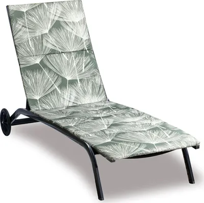 Obrázek produktu pro Polstr na plážové lehátko - potah na zip - 55x195 cm - Bílá,Šedá