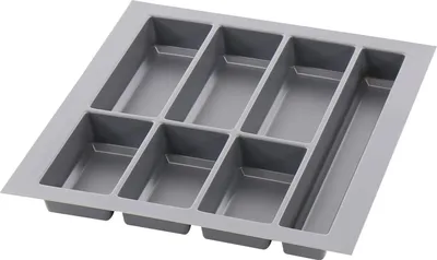 Produktbild von Agoform Besteckeinsatz Classico kürzbar 490x440x50,5mm, Kunststoff schiefergrau