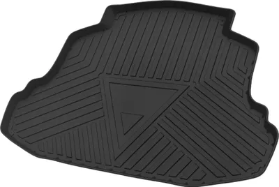 Produktbild von Flache Gesichtsladefläche Kofferraummatte Kofferraum Gepäckstiefel Tablettmatte Streifen- und Dreiecksmuster für Toyota Corolla 2014-2019 Anti-Rutsch