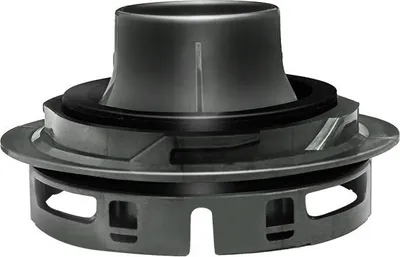 A black and gray vacuum cleaner part is shown against a white background.