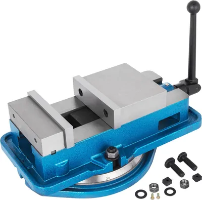 Image de Etau 125 mm, étau de table 125 mm, Bench Clamps 140 mm, étau professionnel en métal et en fonte pour perceuse à colonne Mâchoires larges
