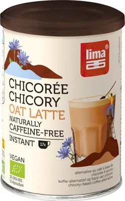 KAWA ZBOŻOWA INSTANT OWSIANA Z CYKORIĄ LATTE BIO 100 g - LIMA
