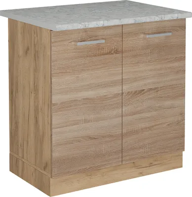 Image de Meuble bas sous-évier Vicco R-Line Sonoma 80cm PT Marbre, Model 53436