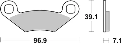 Produktbild von Bremsbeläge Kh159 Off-Road Sinter Gold Farbe Passend Für: Polaris 250/300/325/450/500/525/570/600/700/800