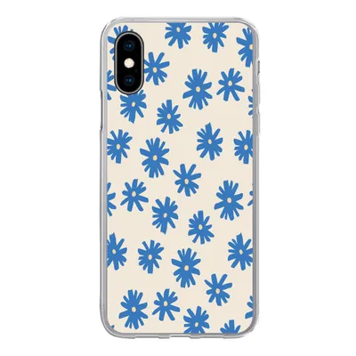 Produktbild von MuchoWow® Handyhülle Schutzhülle Hülle für iPhone X Blume - Muster - Minimalismus Silikon Softcase Handy Hülle - Handyhülle