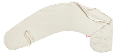 Produktbild von Samtkissenbezug für ein großes BabyUniverse Bumerang-Schwangerschaftskissen - beige