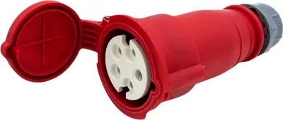 Produktbild von (1 - 10er Pack) CEE-Kupplung 16A 400, IP44, 5-polig weiblich mit Klappdeckel : 1 Paar Anzahl: 1 Paar