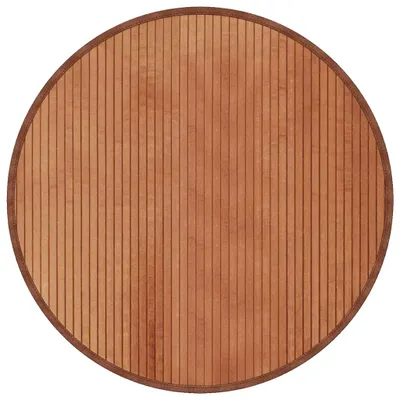 Zdjęcie produktu dla vidaXL Dywan okrągły brązowy 80 cm bambusowy