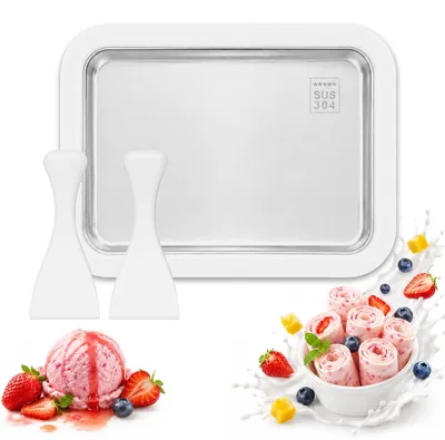 Imagen del producto de Máquina para hacer helado con 2 paletas, de color blanco, para hacer helado casero, 1 unidad, para la cocina