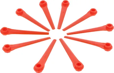 Produktbild von vhbw 10x Ersatz-Messer Ersatz für Gardena 05368-20, RotorCut 5368-20, 4078500536806 für Rasentrimmer - Ersatzklinge Rot, Kunststoff