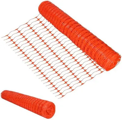 Productafbeelding van Kunststof Omheining - Afsluitnet Begrenzingshek - Dieren Afbakenen - Op Maat Te Knippen - 1 m x 80 m - Oranje