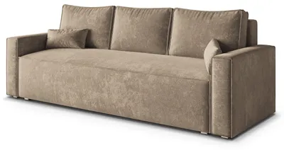 Produktbild von Sofa MENI mit Schlaffunktion, Schlafsofa, Wohnzimmersofa, Couch, Soffa, Bettsofa, Chenille-Stoff – Beige LUMO 30