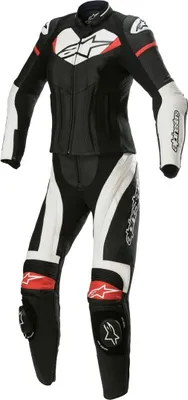 Zdjęcie produktu dla Alpinestars Stella GP Plus damski 2-częściowy skórzany kombinezon motocyklowy, czarny/biały/czerwony, 38