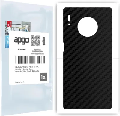 Produktbild von apgo Rückseite Schutzfolie für Huawei Mate 30 Pro -  Hinten Schutzfolie Carbon, Rückseite Folie schützt vor Kratzern und Fingerabdrücken