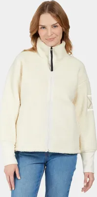 Produktbild von Didriksons Mella 3 - Damen Fleecejacke, Größe:38, Farbe:white foam