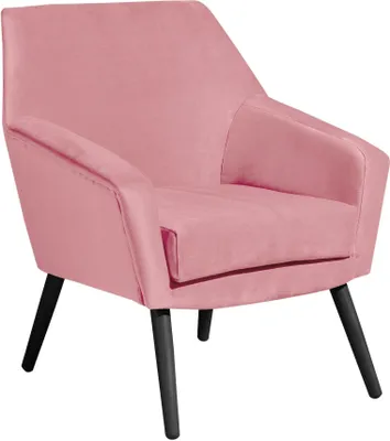 Produktbild von Sessel Kachka Bezug Samtvelour Buche schwarz / rosé 21066