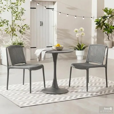 Produktbild von home24 Gartensitzgruppe - 3-teilig - Stahl / Polypropylen