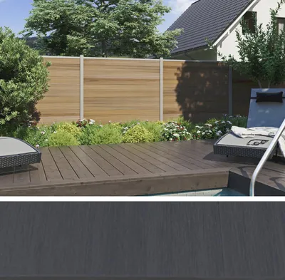 Obrázok produktu pre TeJe ELSKOP WPC Steckzaunsystem Anthrazit 20 x 150 x 1790 mm