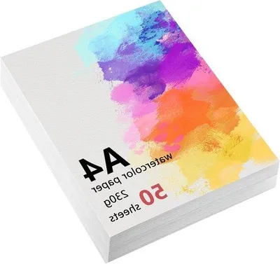 Produktbild von A4 Aquarelpapier 230g, für Aquarell, Gouache, Acryl, 50 Blatt