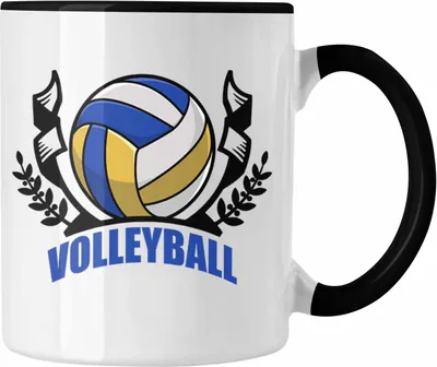Produktbild von Trendation - Volleyball-Tasse Geschenk für Volleyball-Spieler Geschenkidee (Schwarz)